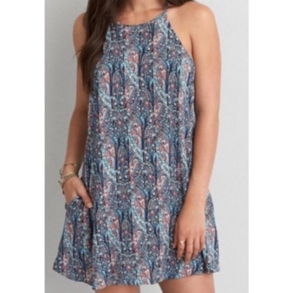American Eagle Paisley Swing Dress